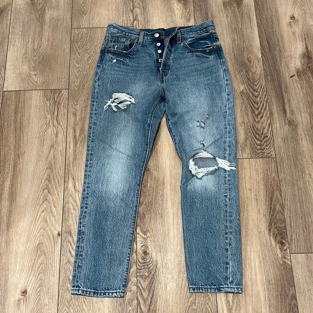 Levi’s 501 high waist skinny distressed size 28/28